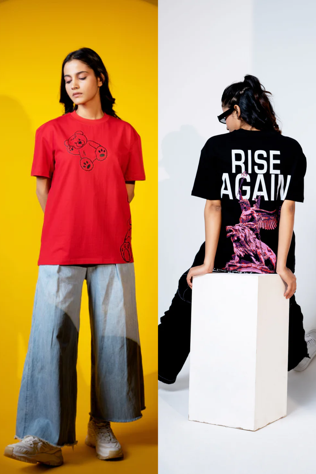 Red Teddy & Rise Again T-shirt- COMBO