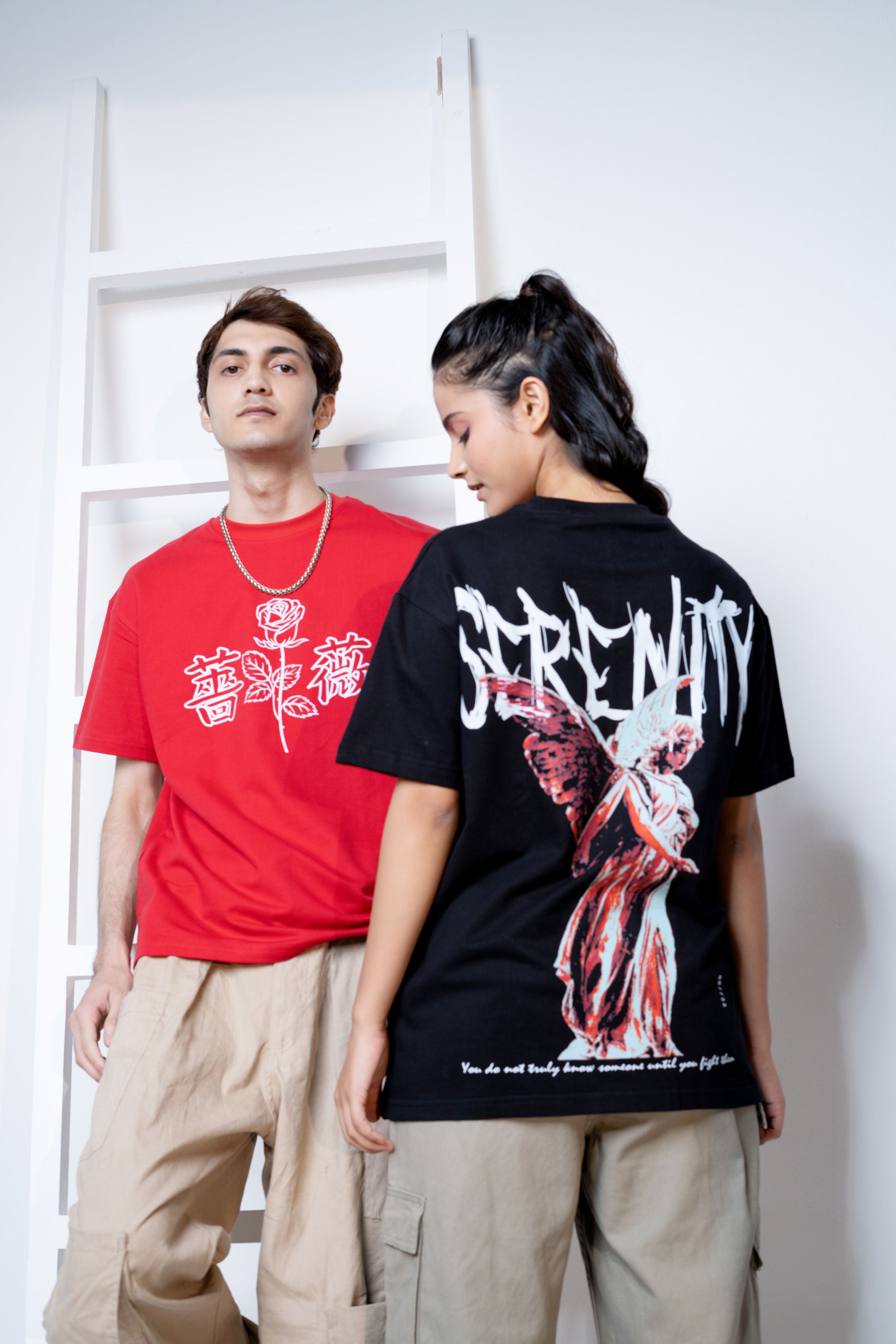 Serenity and Rose Couple Couple T-shirt French terry 240 GSM